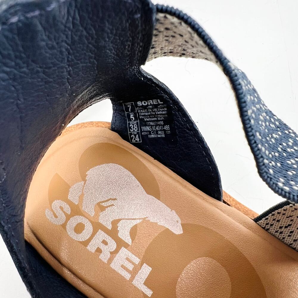 Sorel Blue Ella II Sandals Women’s Size 7 - Picture 13 of 13